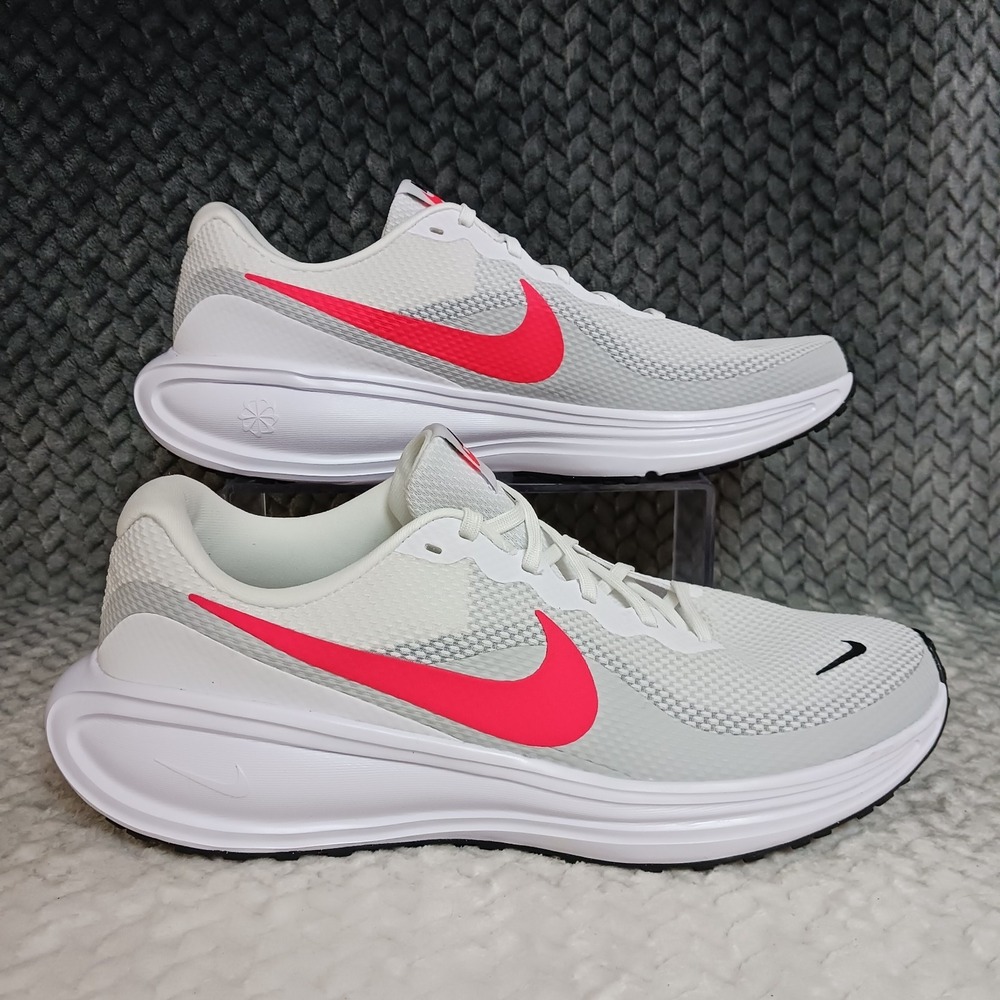 Nike Revolution 8 White Bright Crimson Men's Walking Running Shoes Size 11.5